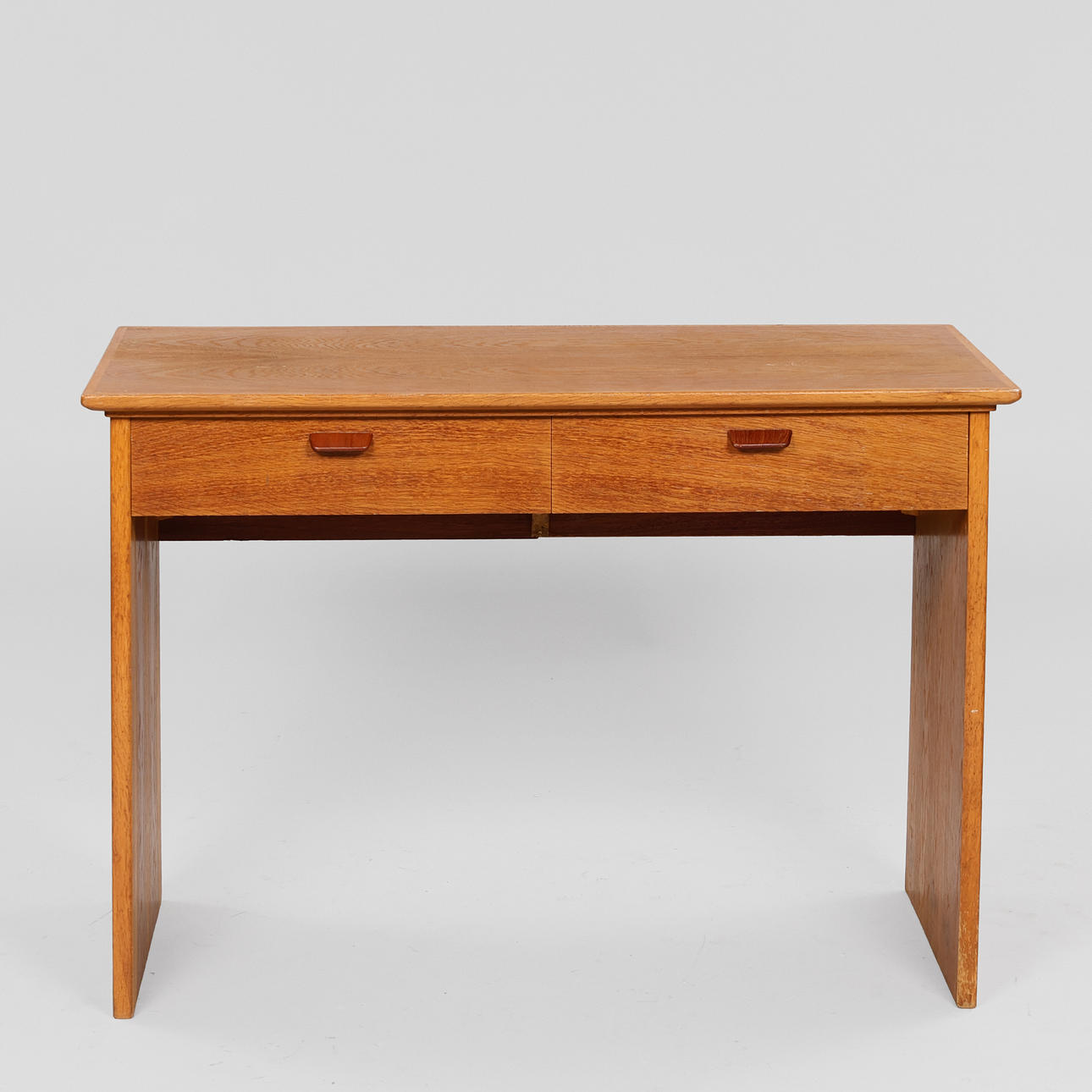 DANISH CABINETMAKER. Oak table with compartments, c. 1950s, Denmark.