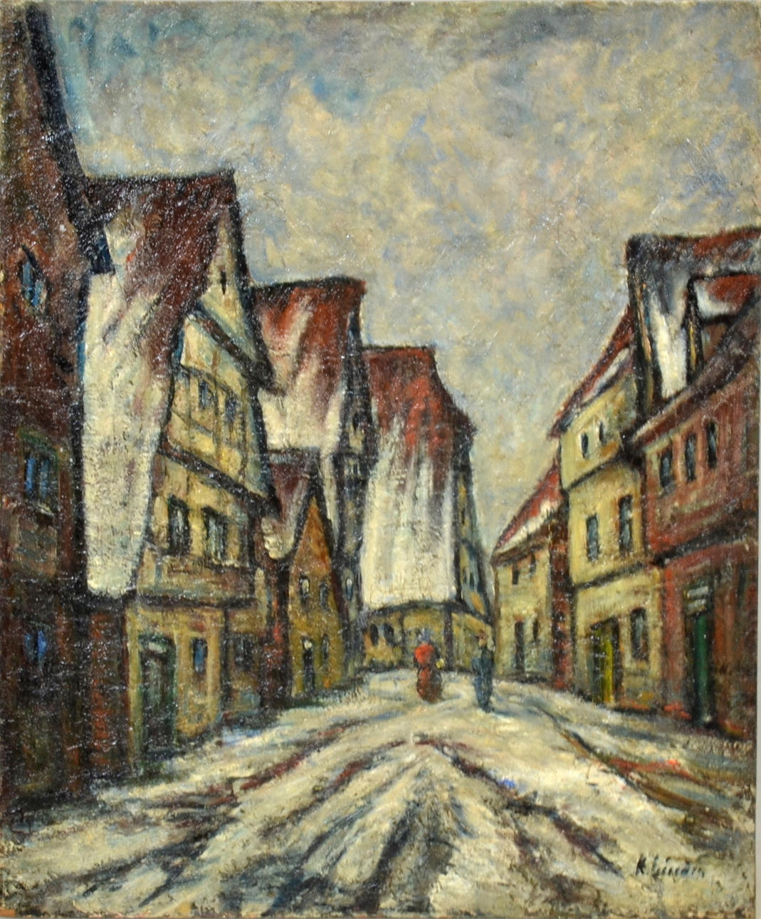 OIDENTIFIERAD KONSTNÄR. Olja på pannå.