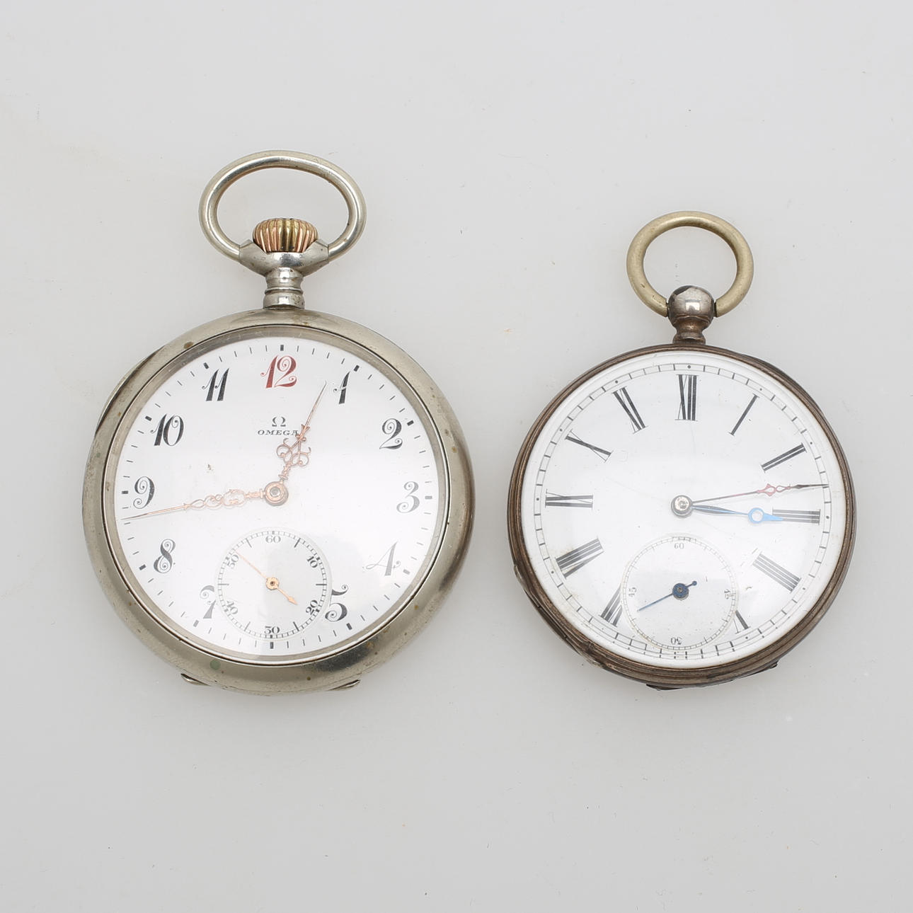 FICKUR, 2 st, silver, bl a Omega "Rödtolva".