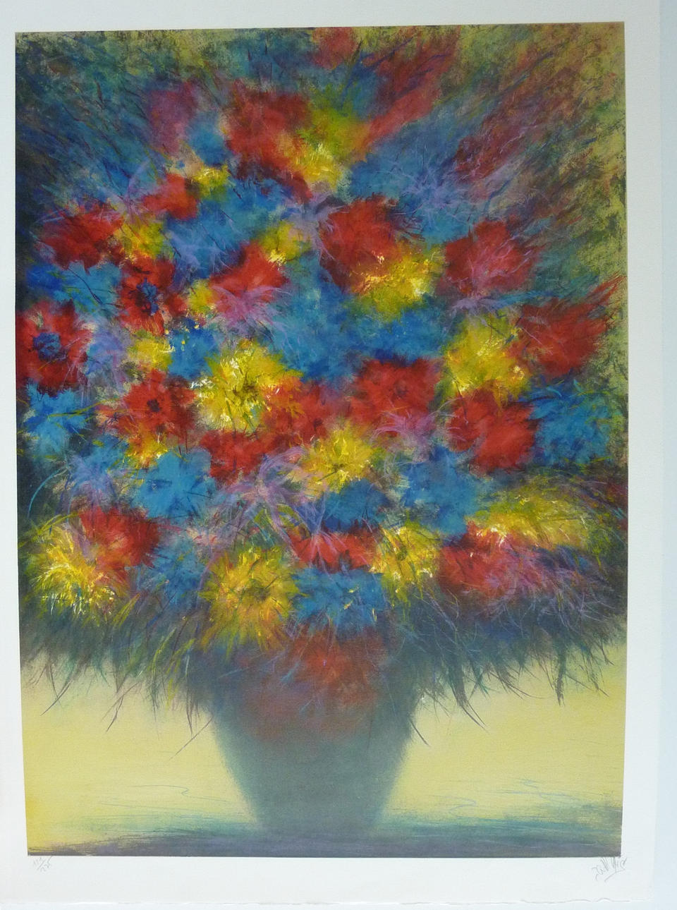 DANIEL GALLAS. Le bukett, färglitografi, signerad, 121/275.