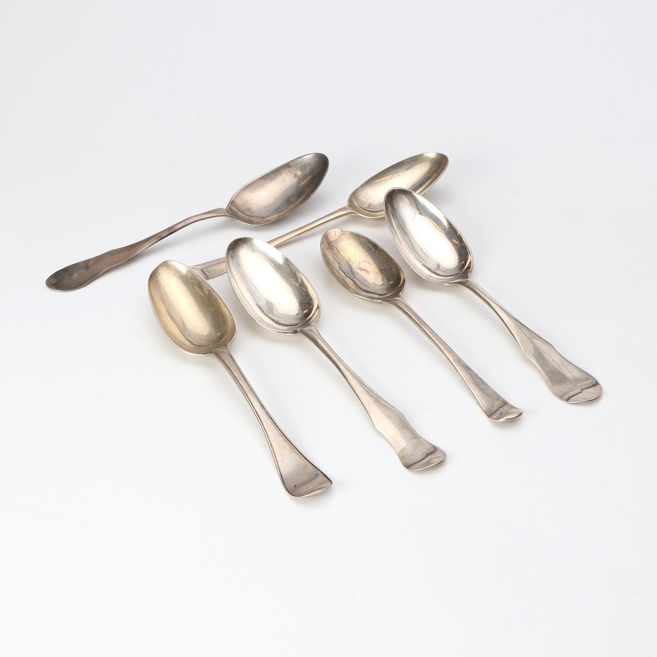 SKEDAR, SEX ST. Silver. 17-1800-tal. Vikt ca 330 gram