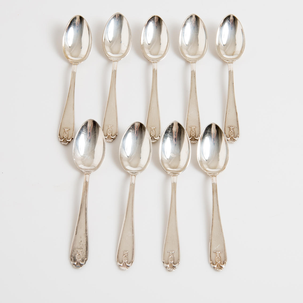 MOCKASKEDAR, 9 stycken, "Vasa", silver.