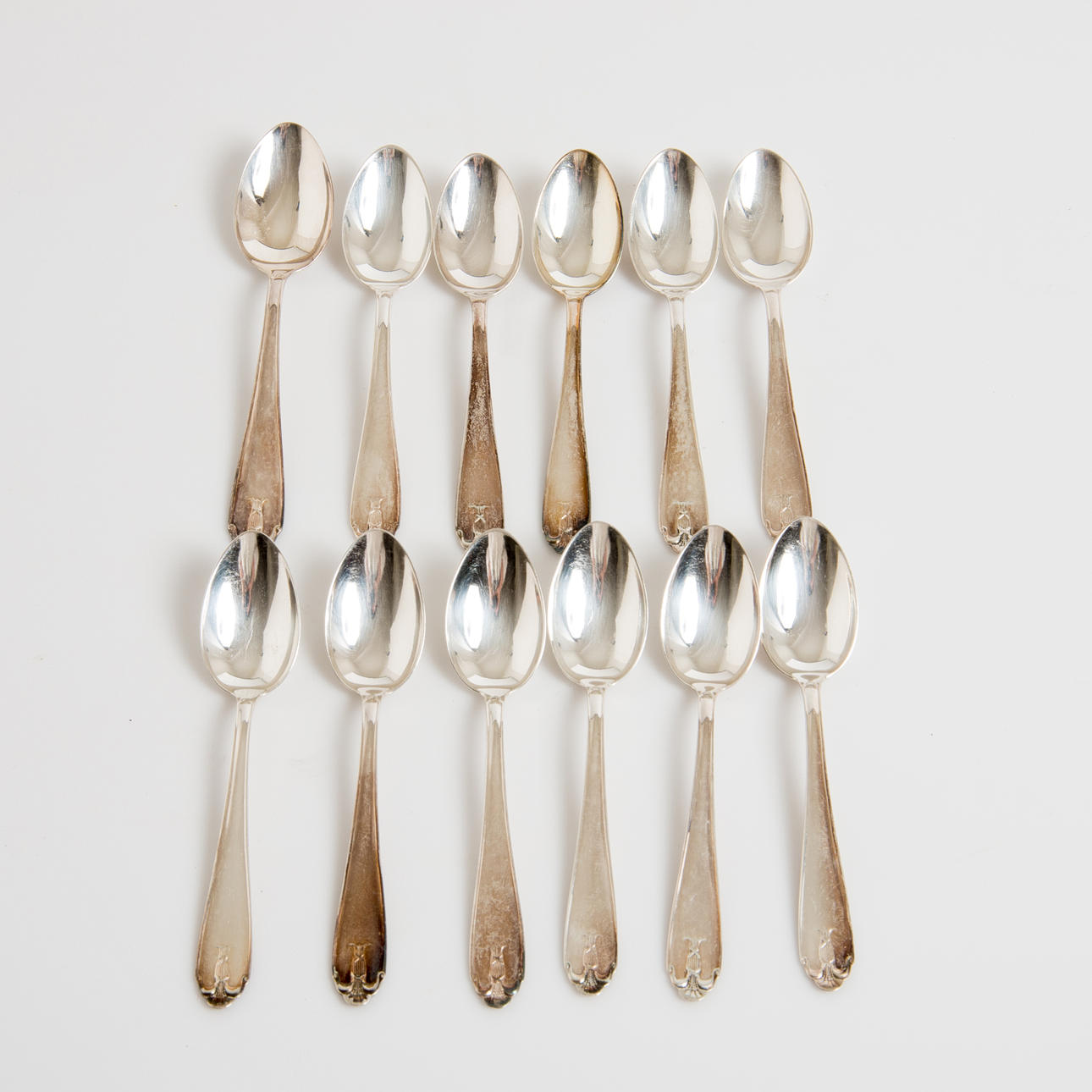 MOCKA- SAMT KAFFESKEDAR, 11+1 stycken, "Vasa", silver.