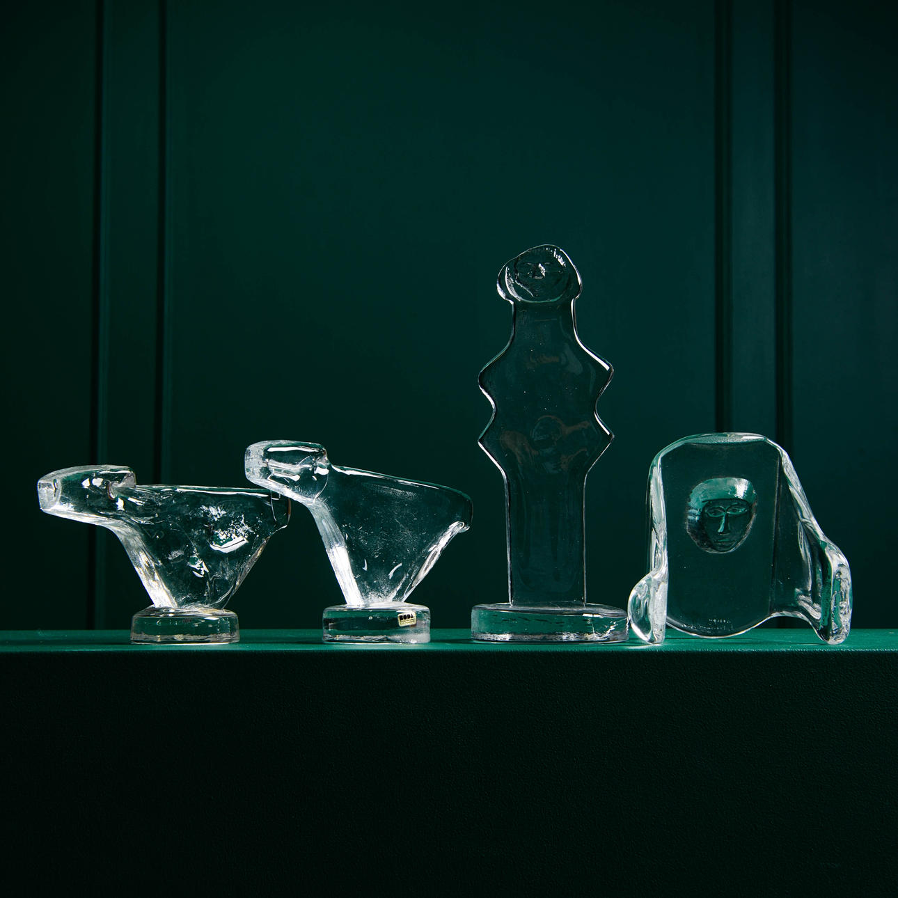 ERIK HÖGLUND. Sculptures, BODA, 4 pcs.