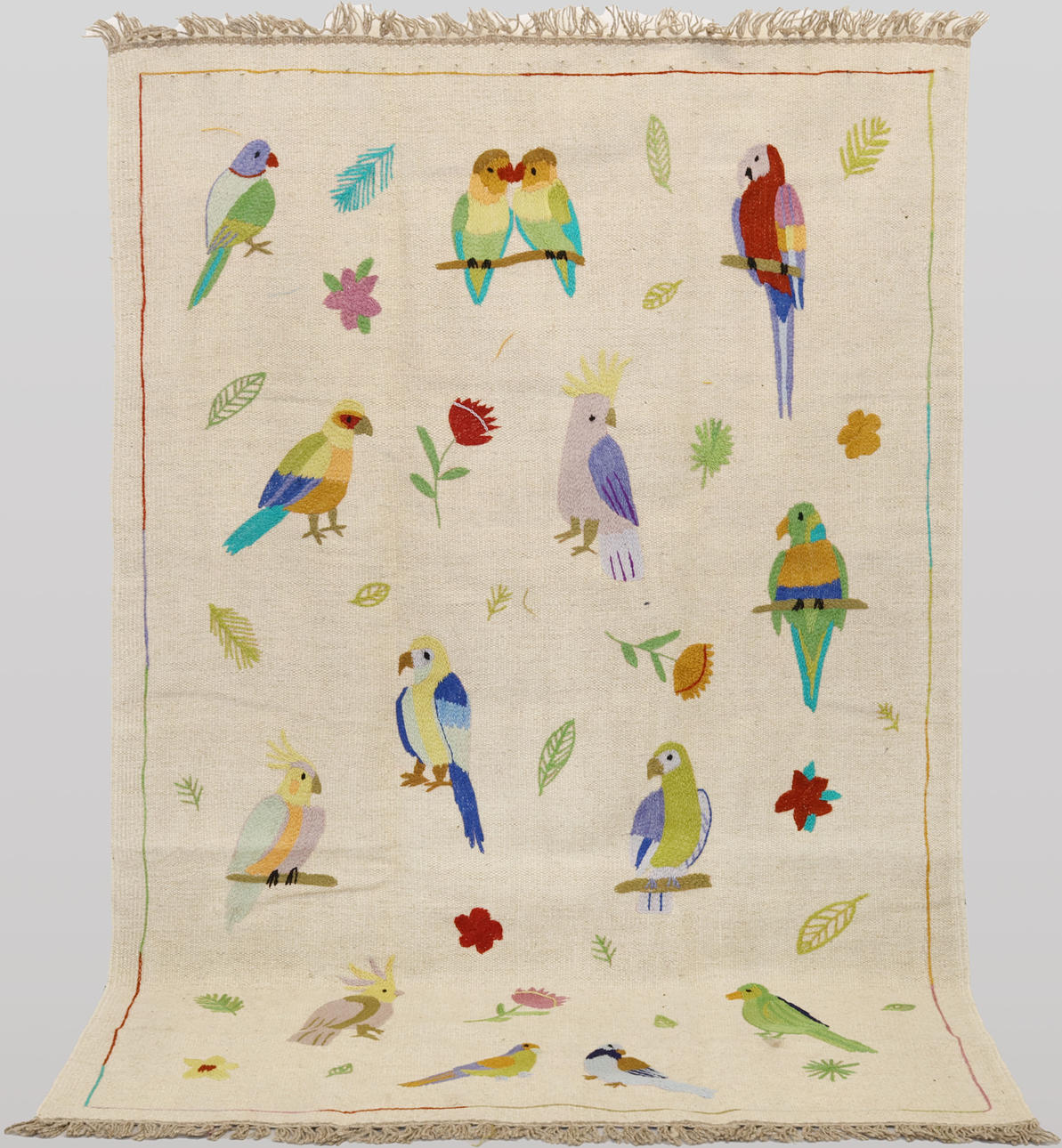 MATTA, Kelim med handbroderi, cirka 185 x 122 cm