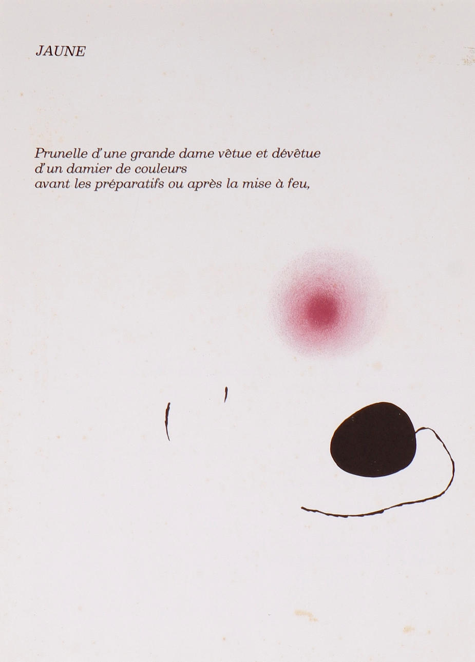 JOAN MIRÓ. "Jaune".