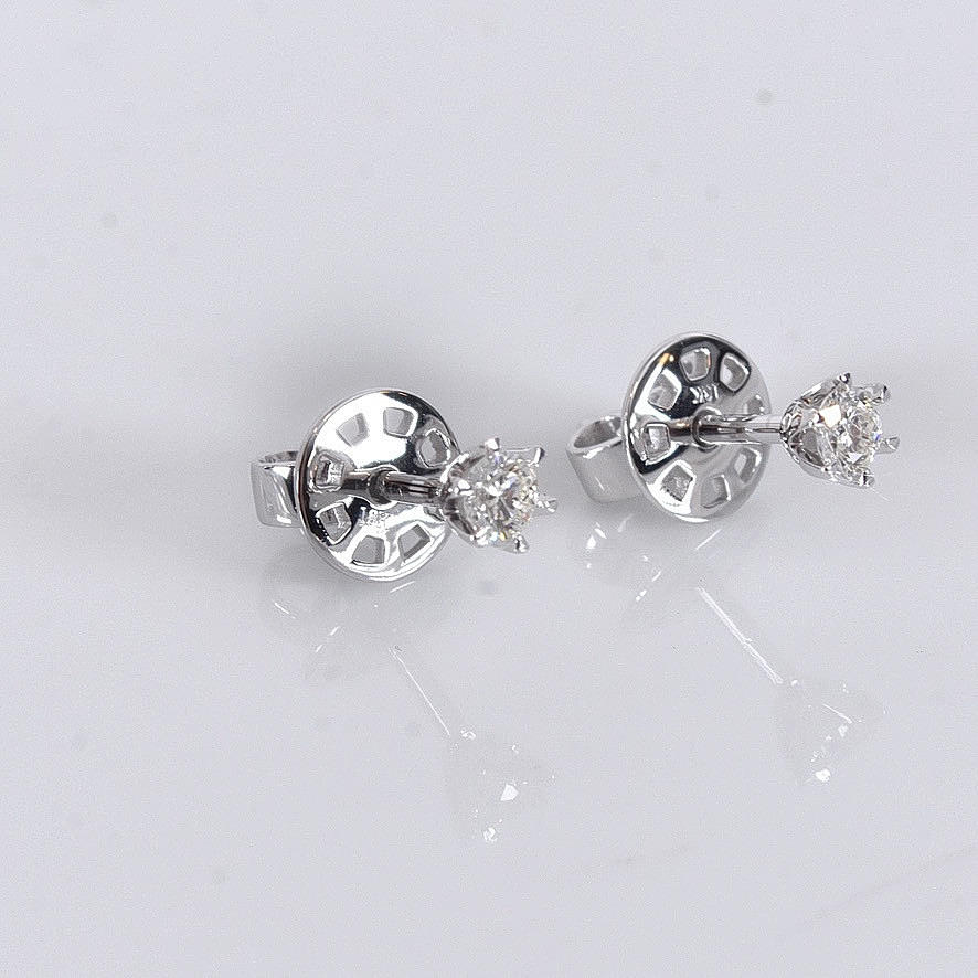 ENSTENSÖRHÄNGEN, 0,17ct, vitguld 18K.
