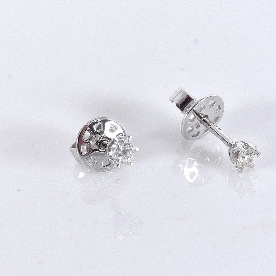 ENSTENSÖRHÄNGEN, 0,17ct, vitguld 18K.