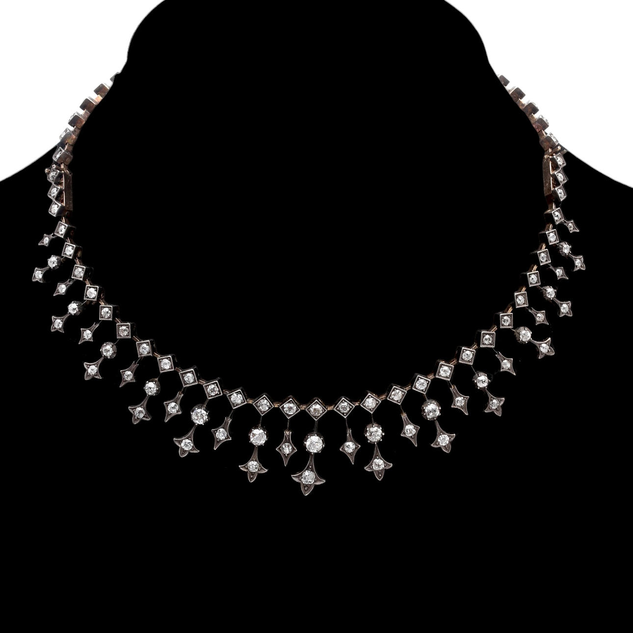 Engelskt diamantcollier, sent 1800-tal.