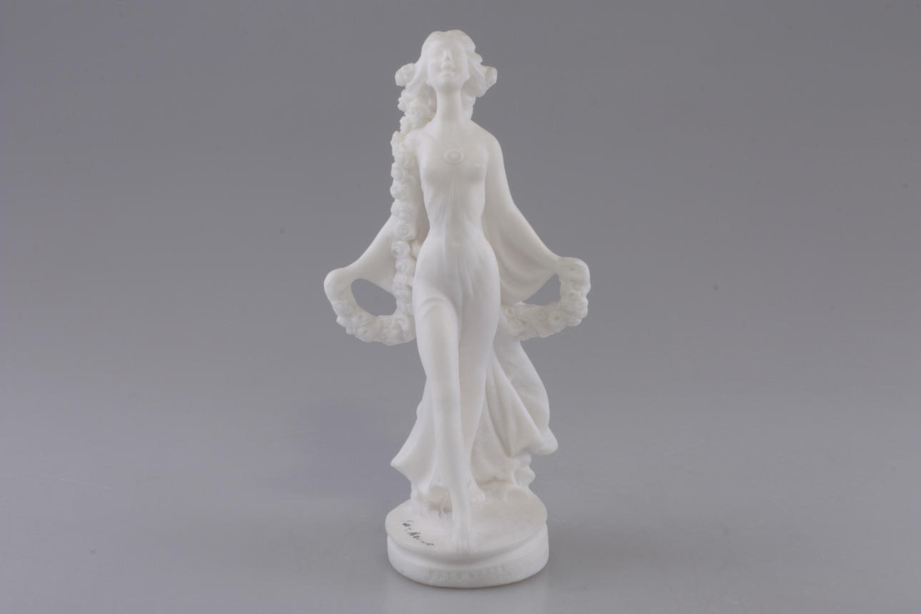 A SANTINI. FIGUR, alabast, Italien.