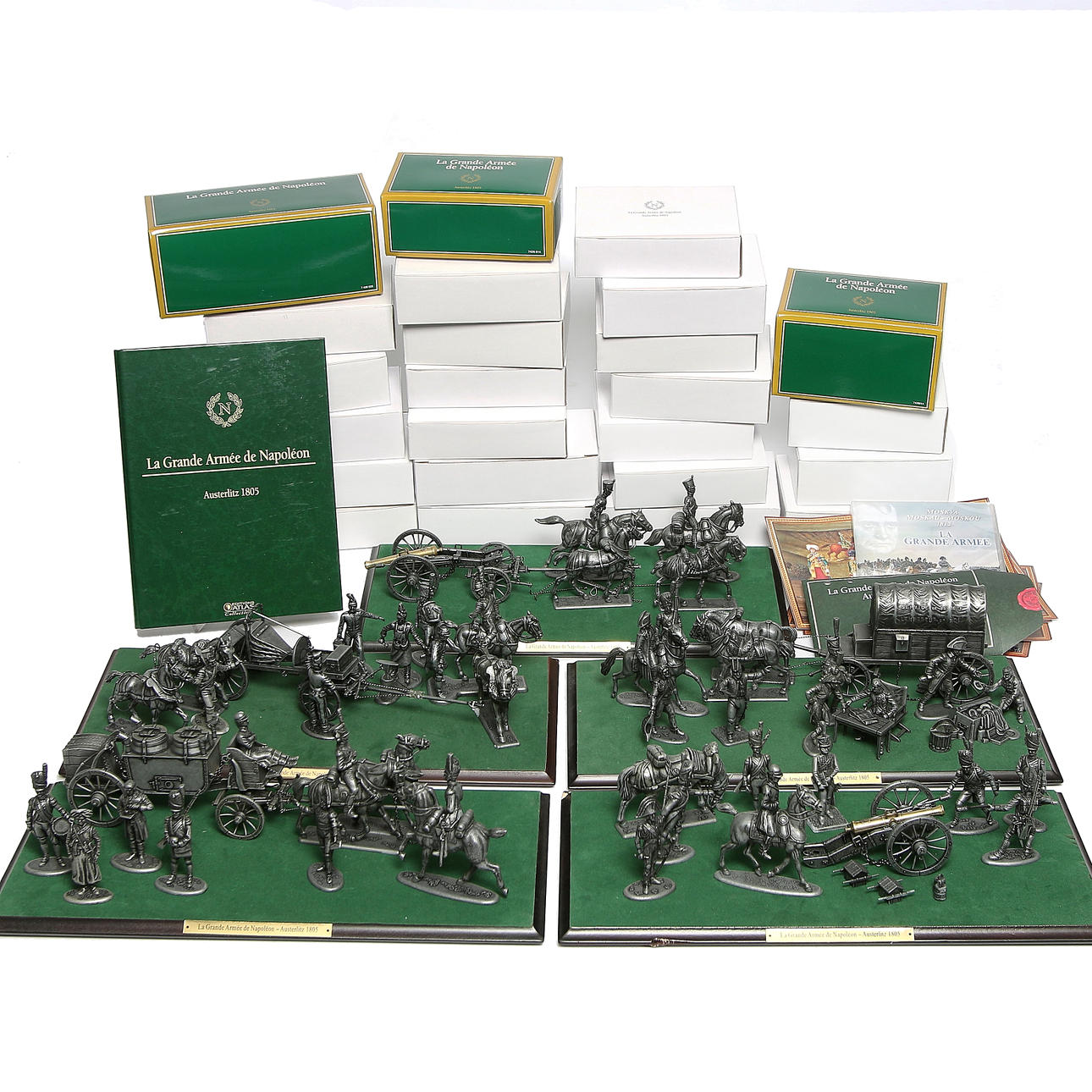 MODELLARME, ca 45 delar, metall, Editions Atlas: La Grande Armé de Napoleon Austerlitz 1805.