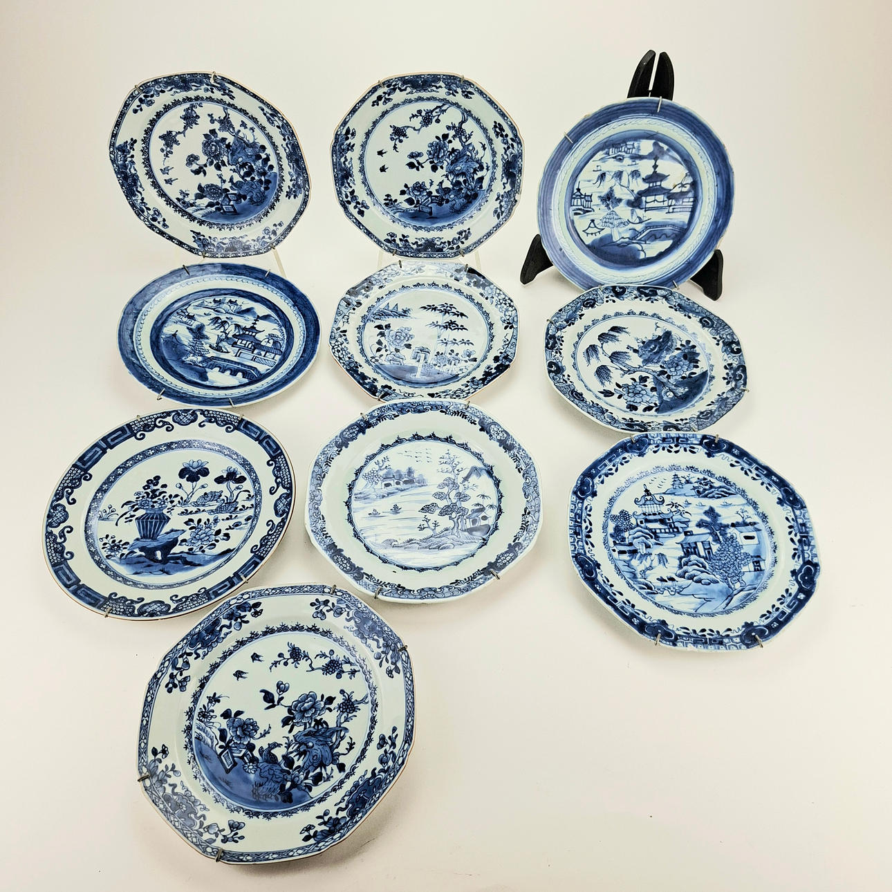 PLATES, 10 pcs, porcelain, China.