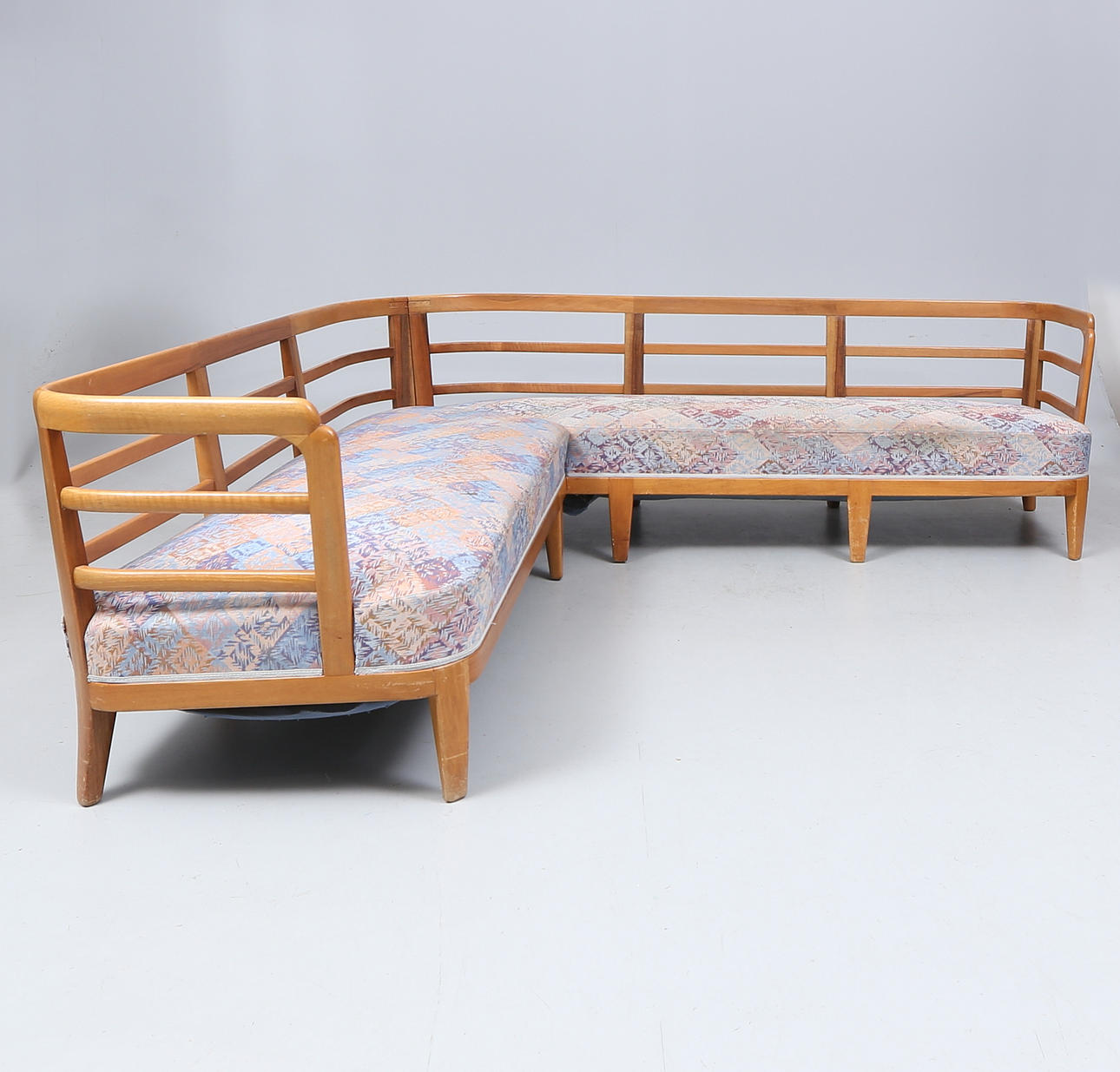 CARL MALMSTEN. Corner sofa, Swedish modern, branded CM.