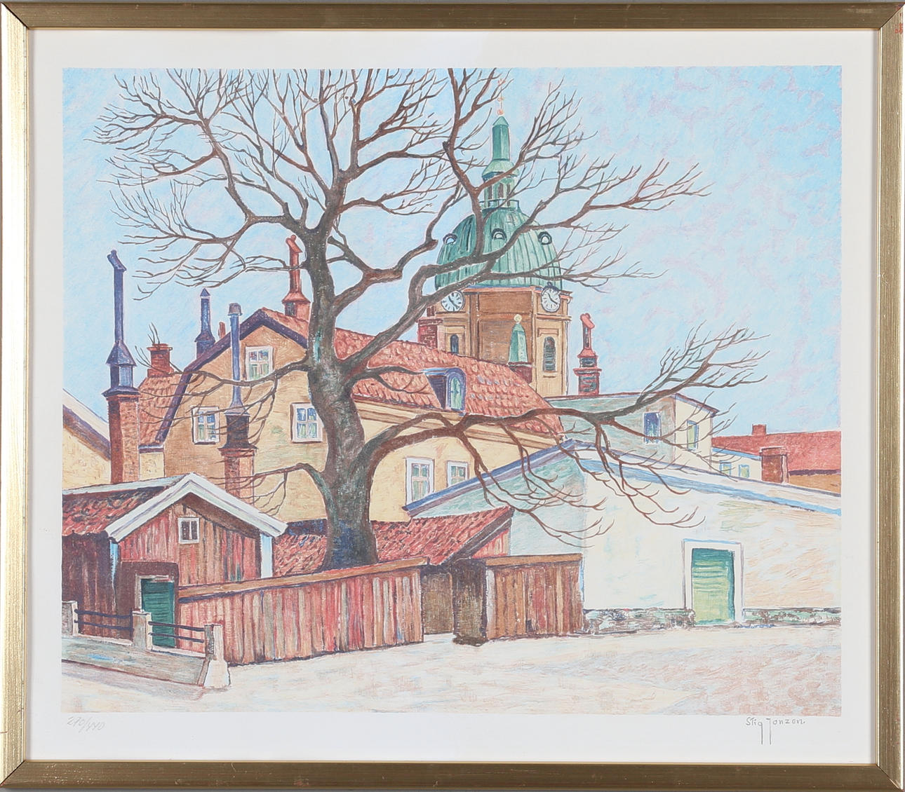 STIG JONZON. färglitografi, signerad och numrerad 270/440.