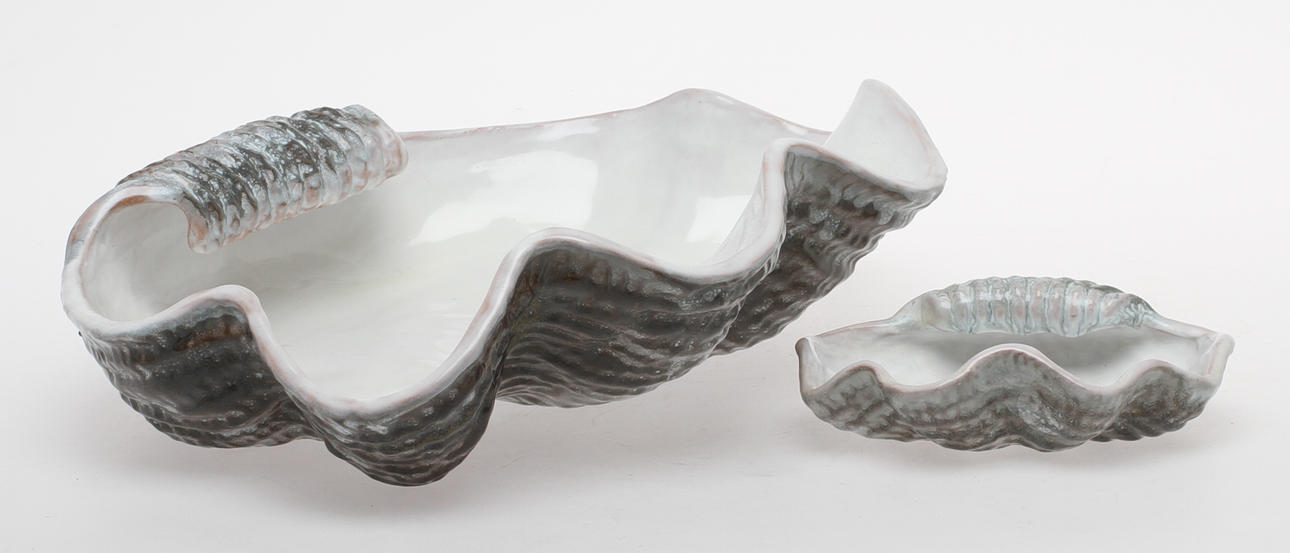 SKÅLAR, 2 st, lergods, Vicke Lindstrand, Upsala-Ekeby. 1900-tal.