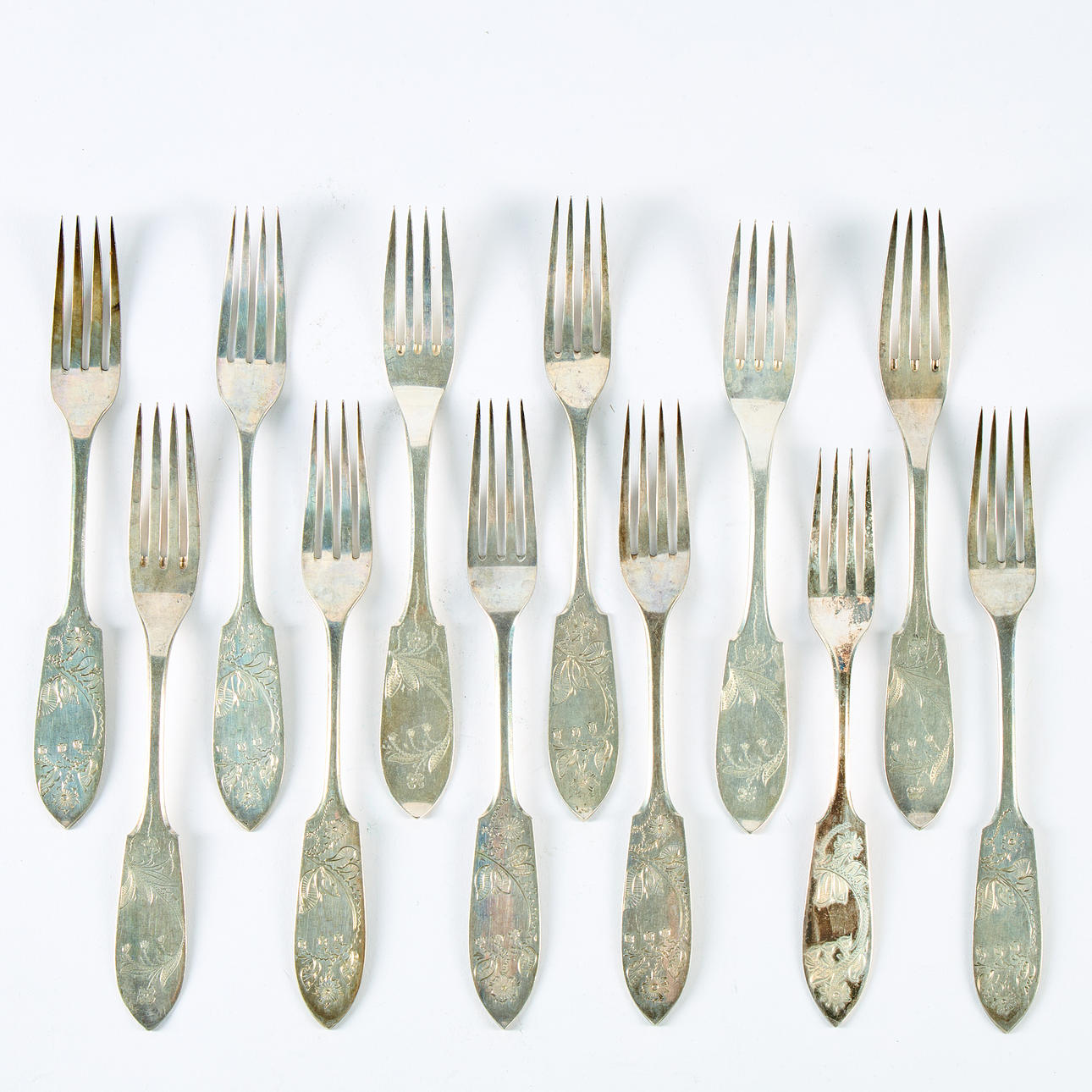 GAFFLAR. Silver, Sverige/Finland, 11 st.