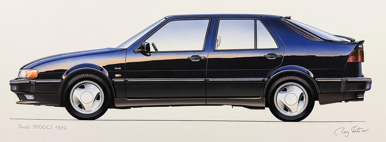 RONY LUTZ. SAAB. Original. SAAB 9000 CS. Black.
