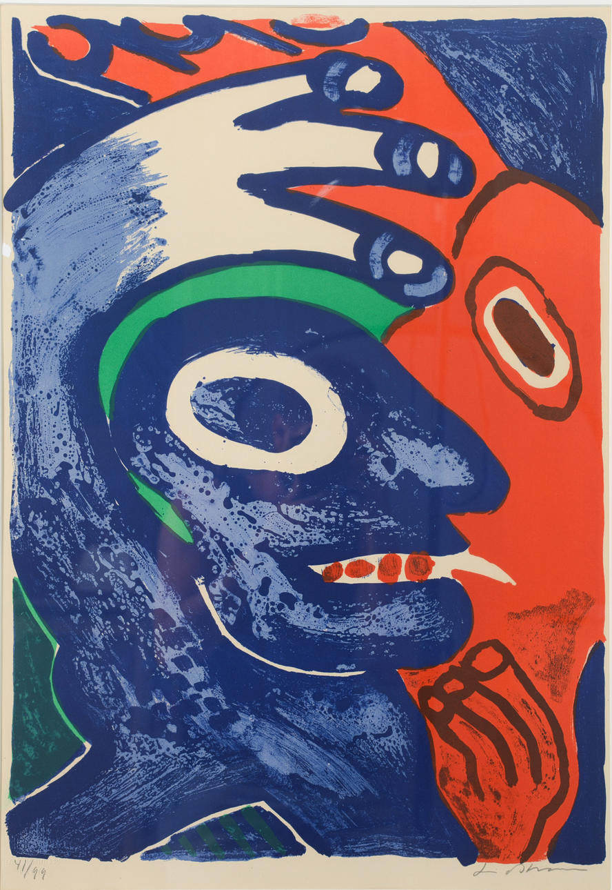 BENGT LINDSTRÖM. Composition, colour lithograph, signed and numbered 41/94.