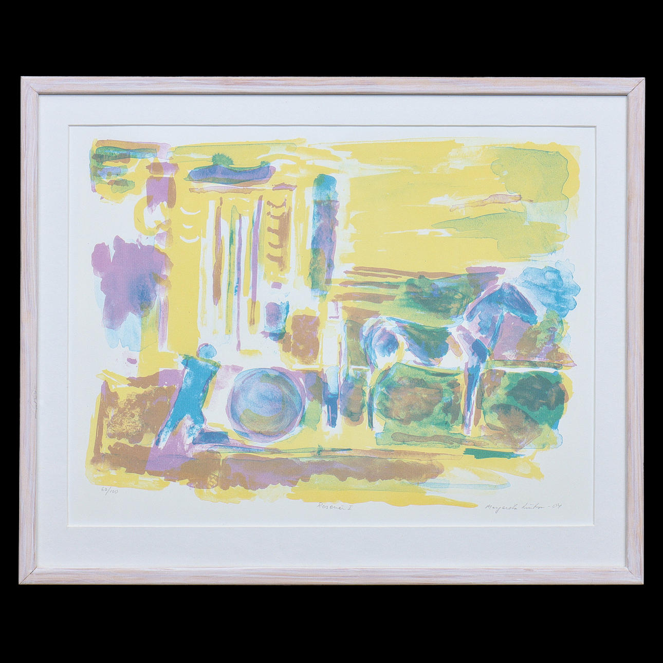 MARGARETA LINTON LINDEKRANTZ, LITHOGRAPH 60/100, SIGNED, FRAMED.