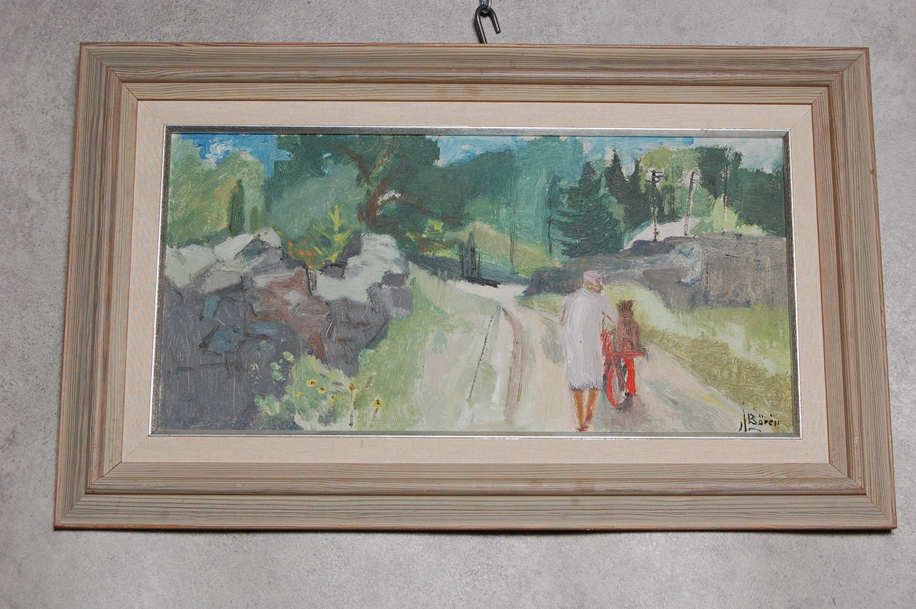 JOHN BÖRÉN. olja på pannå, signerad.