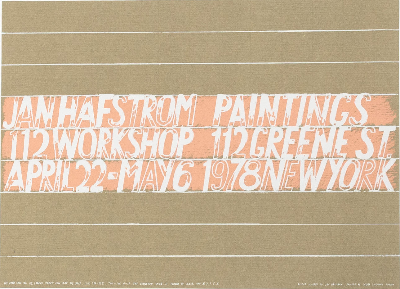 JAN HÅFSTRÖM. utställningsaffisch, New York.