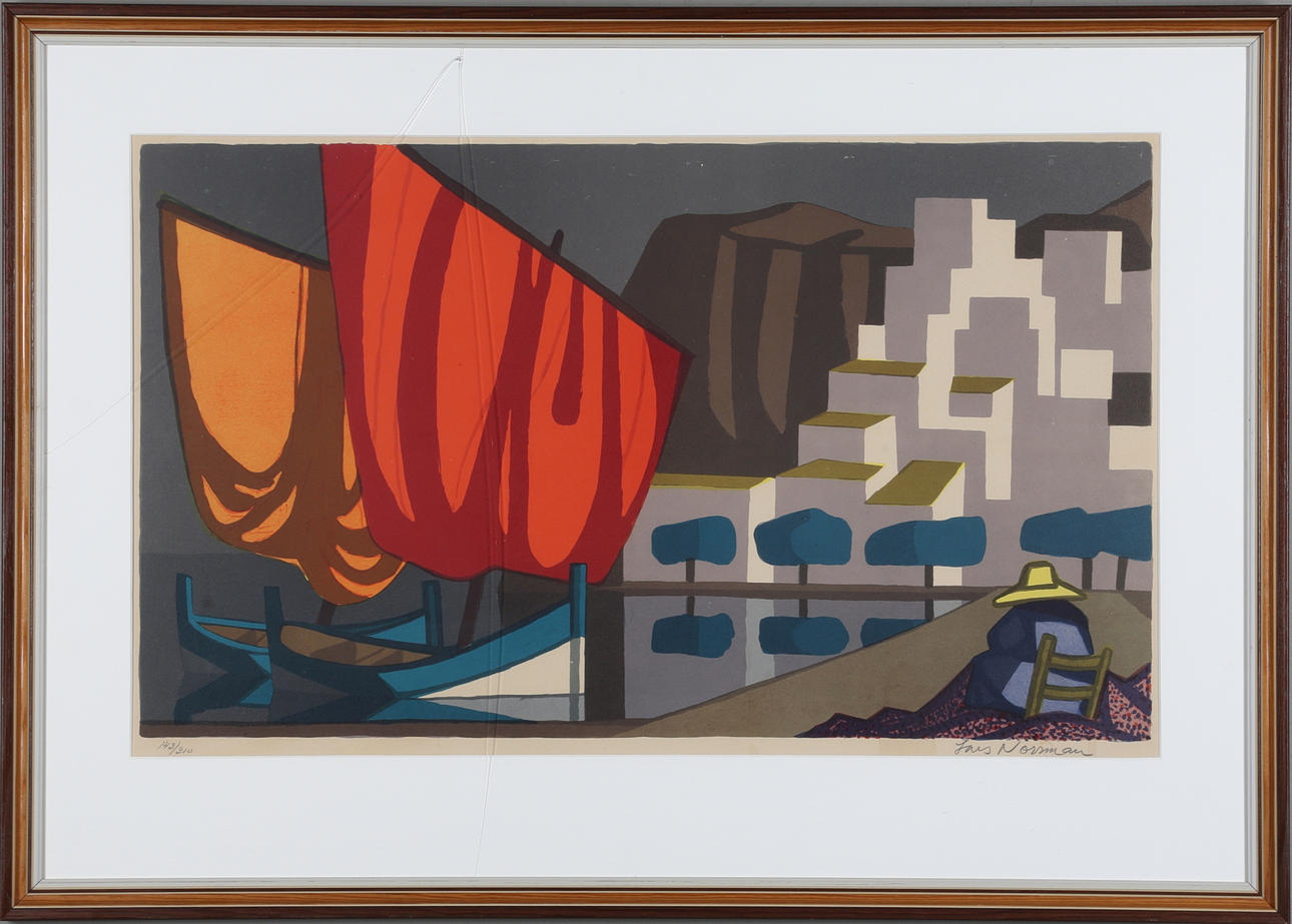 LARS NORRMAN. färglitografi, signerad och numrerad 143/310.