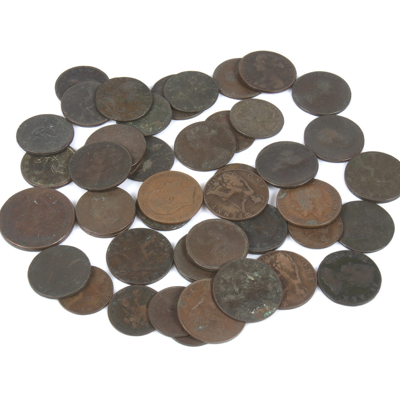 KOPPARMYNT, 47 st, England, 1700-1900-tal.