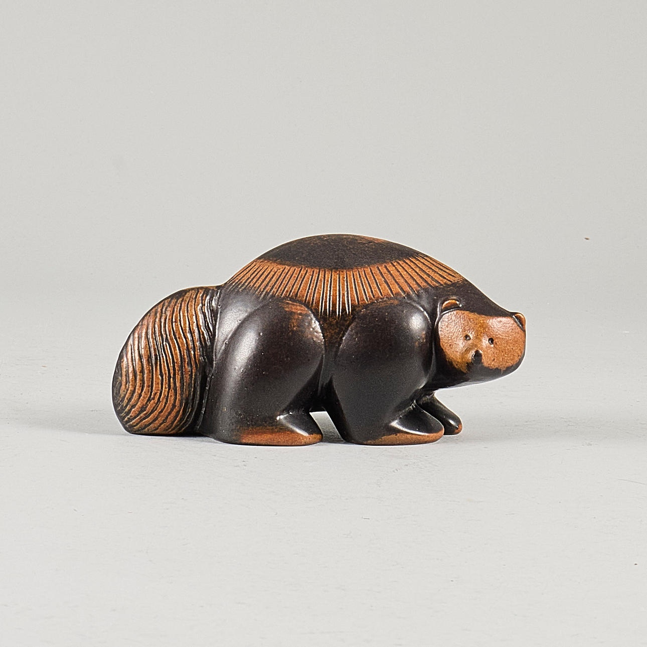 LISA LARSON. Sculpture, wolverine, from the "Skansen" series, Gustavsberg.