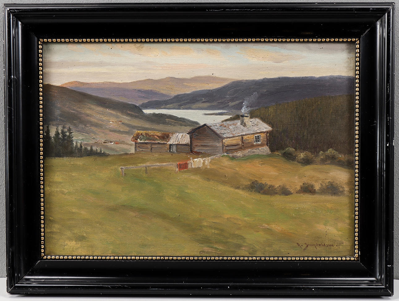 ANDREAS SINGDAHLSEN (1855-1947). Norskt landskap.