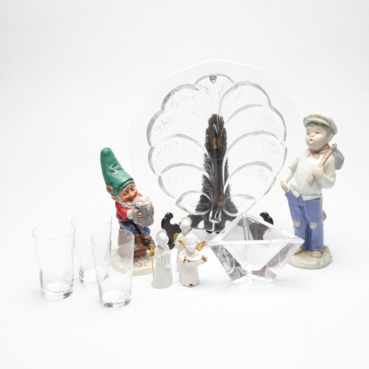 PARTI GLAS och FIGURINER, tio delar.