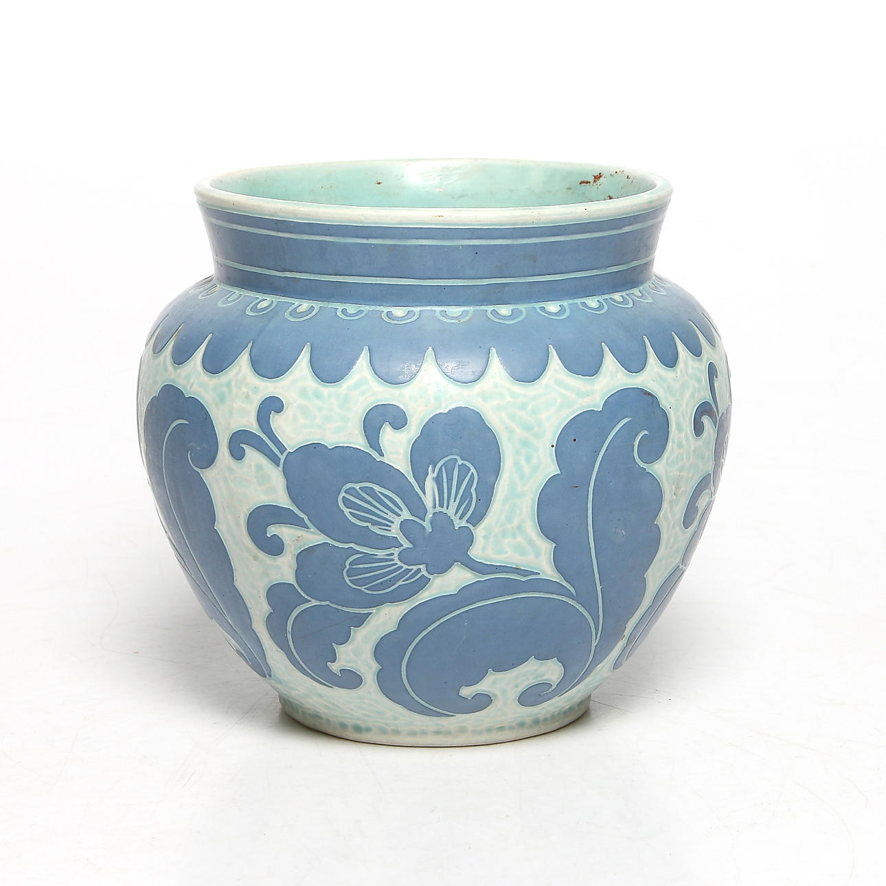 YTTERFODER, Flintgods, "Sgrafitto", Josef Ekberg, Gustavsberg, sign o dat 1921.