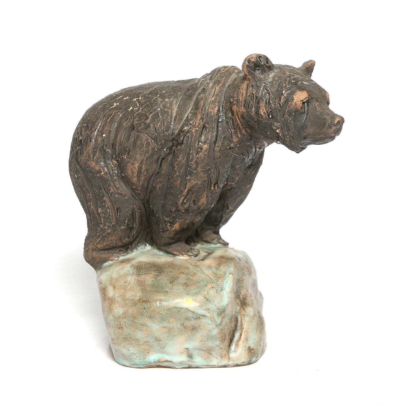 SKULPTUR, keramik, björn, Harry Tilgman, signerad, Tilgmans Keramik, 1900-talets mitt.