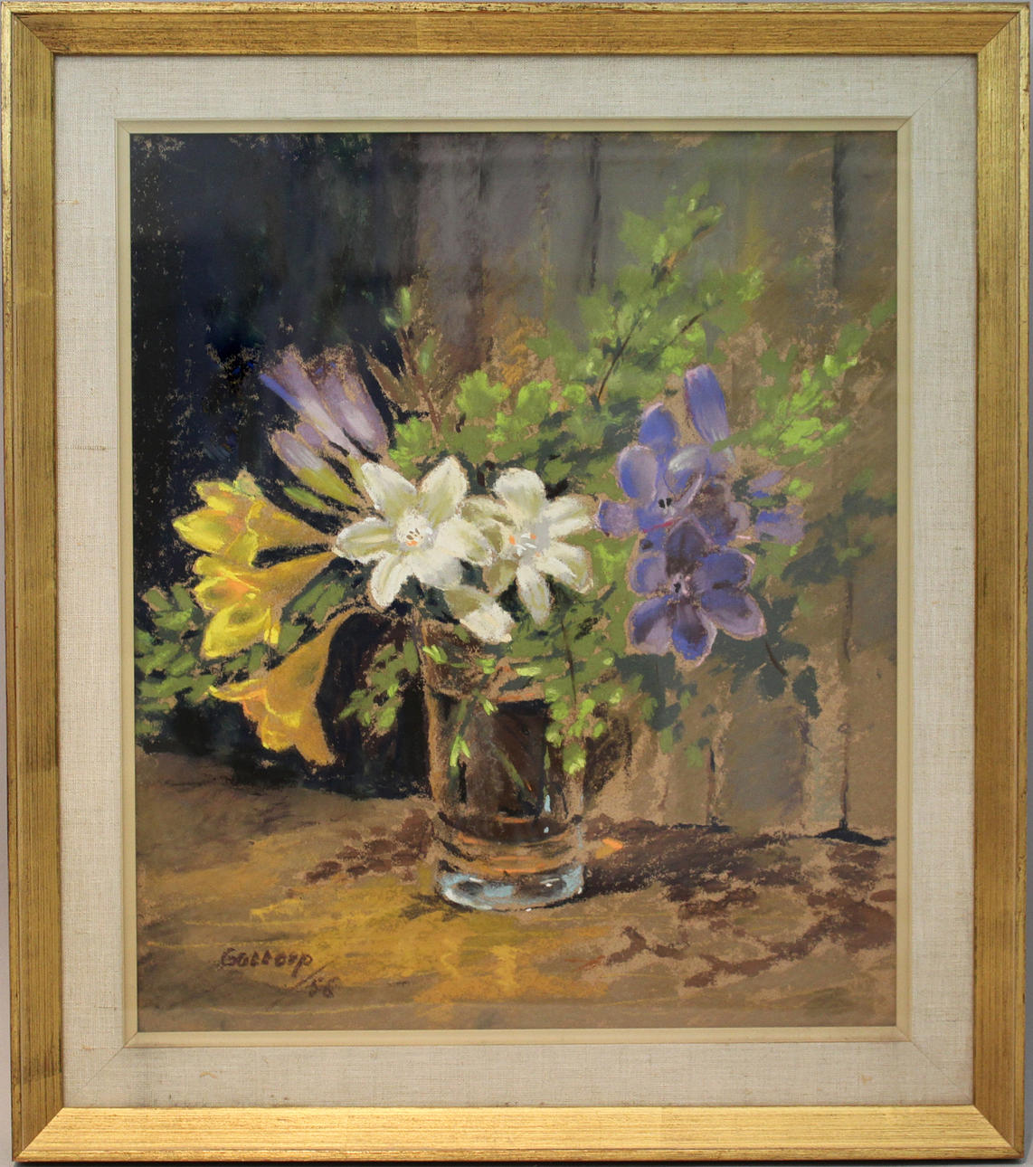 OIDENTIFIERAD KONSTNÄR. Stilleben. Pastell. Signerad Gottorp.