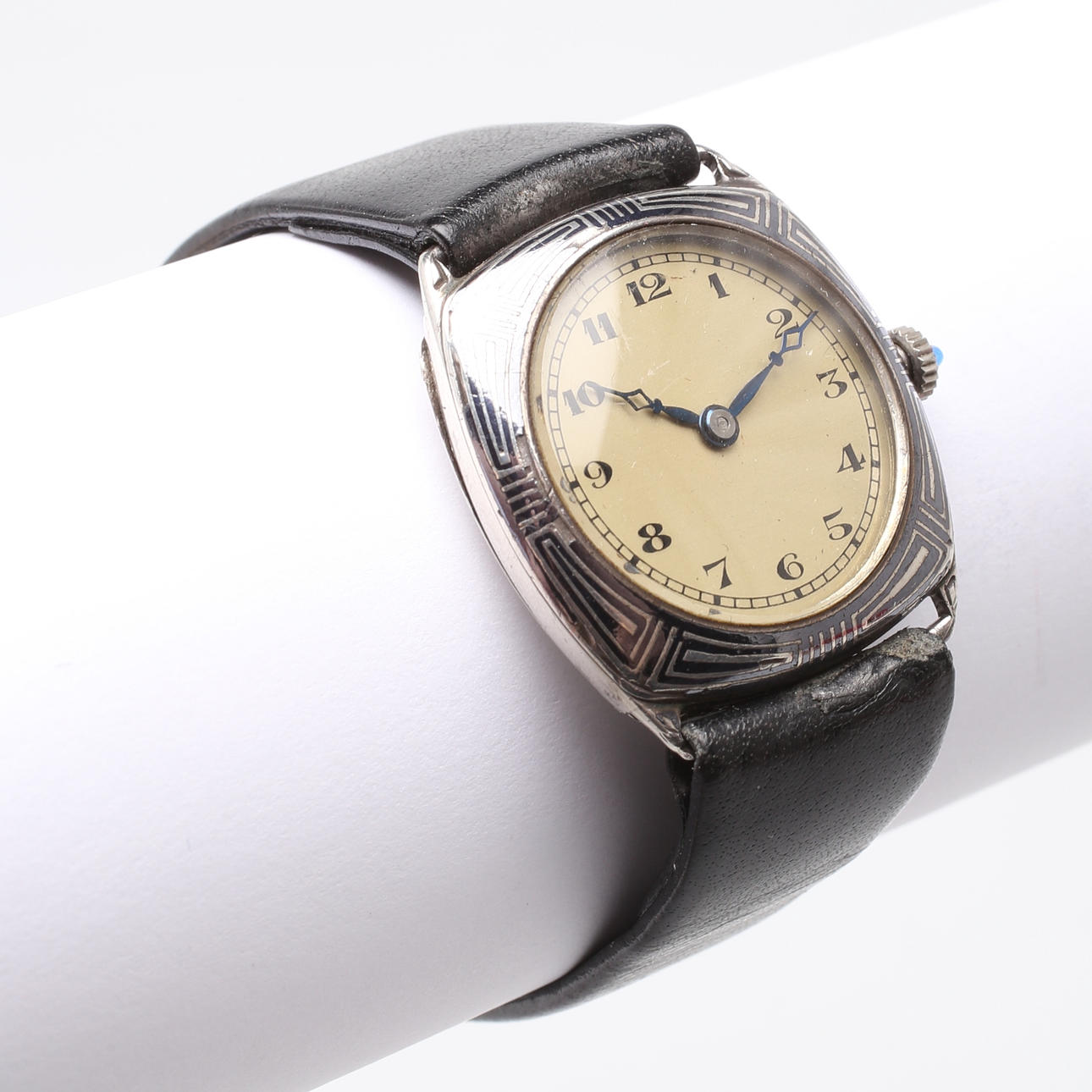 HERRARMBANDSUR, sterlingsilver, art deco, omkring 1930.