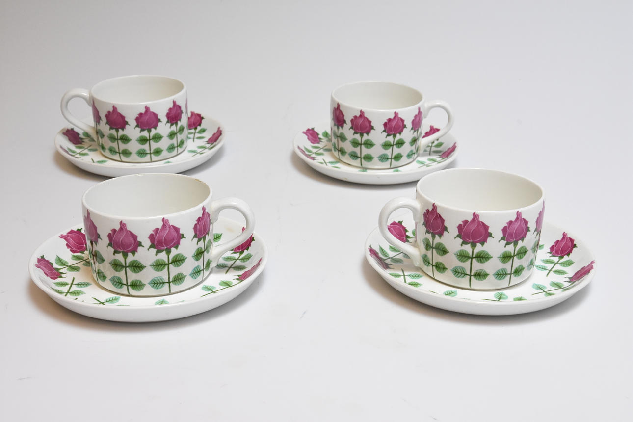 STIG LINDBERG. tekoppar 8 delar " Pynta " Gustavsberg.