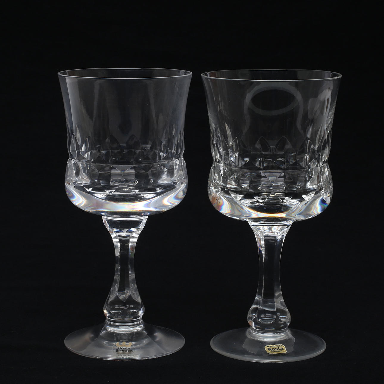 VINGLAS, 12 st, "Prince", Göran Wärff, Kosta.