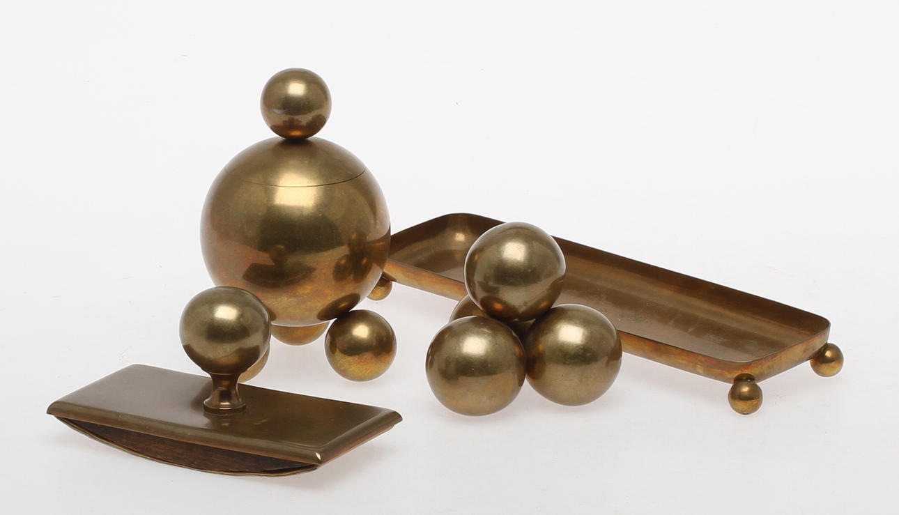 BORDSUPPSATSDELAR, 4 st, mässing, 1900-tal.