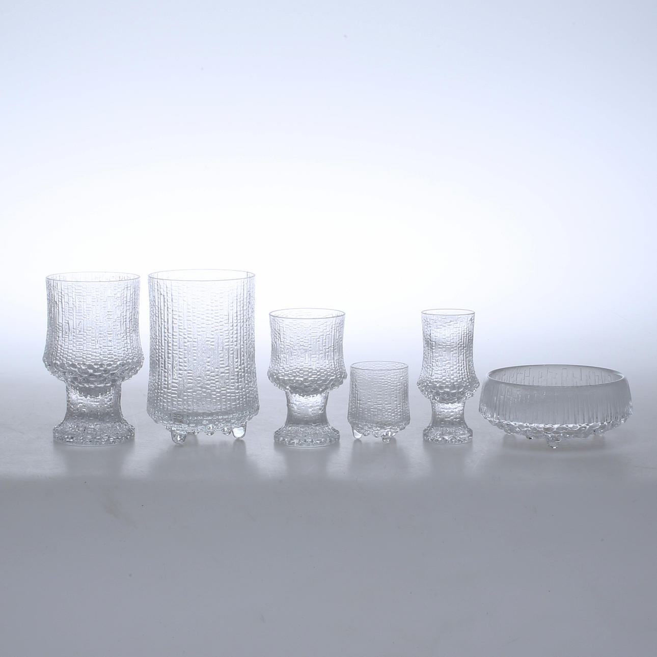 GLASSERVIS, 45 delar, glas, "Ultima Thule" Tapio Wirkkala, Iittala.
