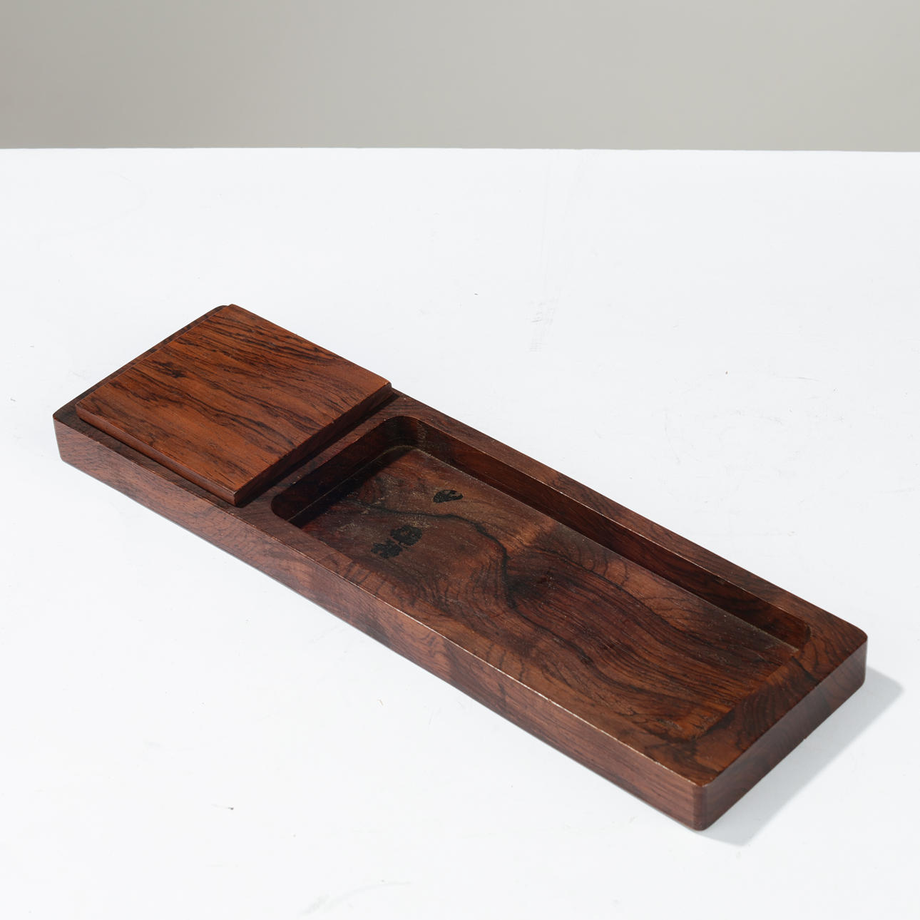 Pen tray in solid rosewood, approx. 1960s.