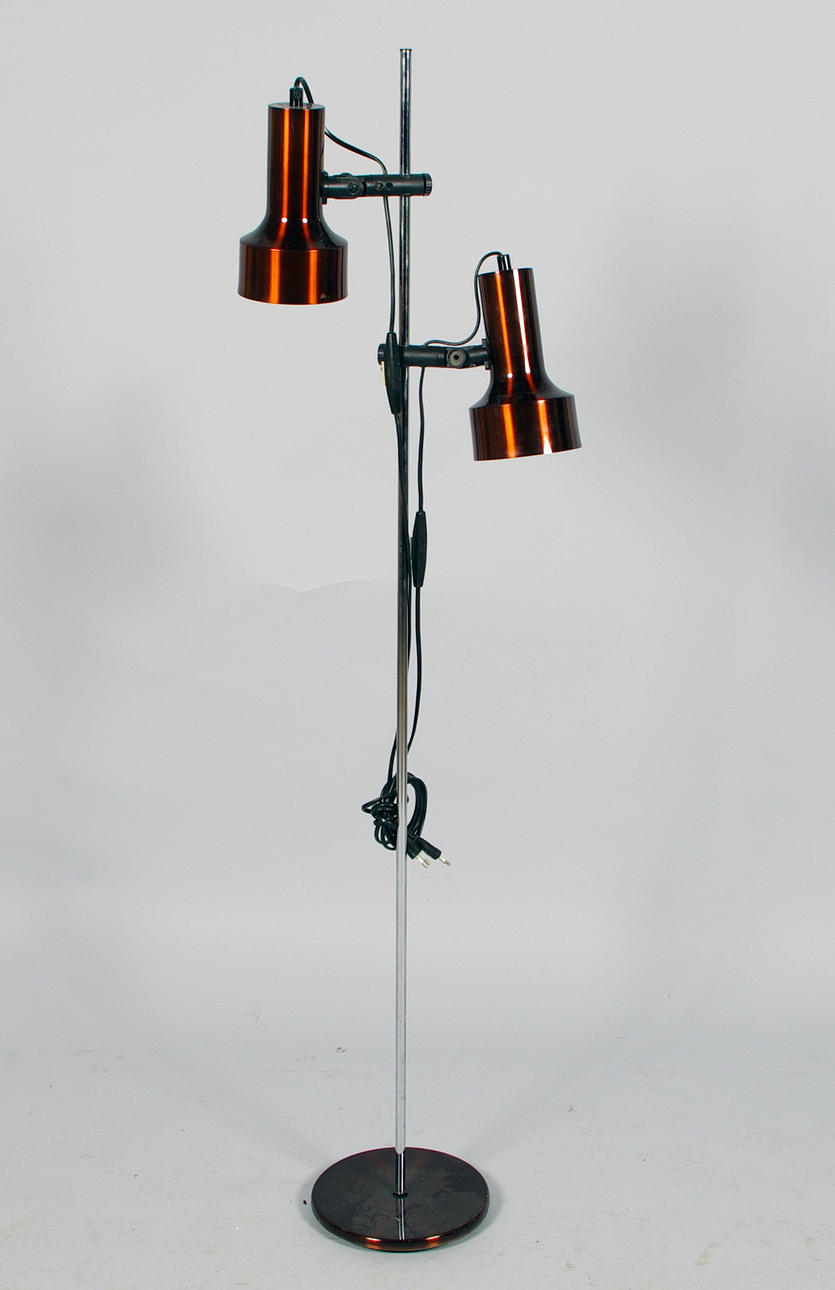 GOLVLAMPA, krom/plåt, Danmark.