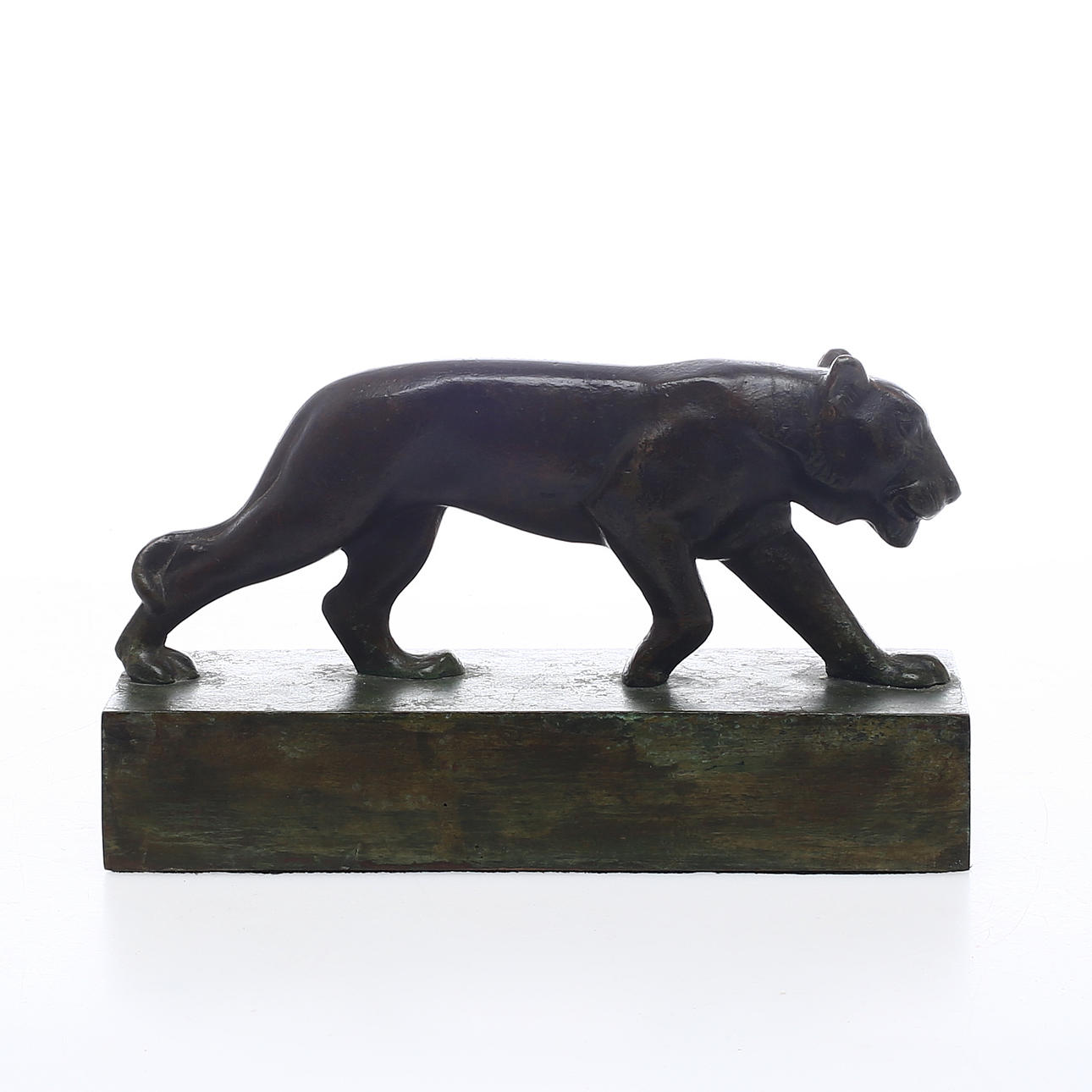 FIGURIN, Lejon, patinerad metall, 1900-talets första hälft.