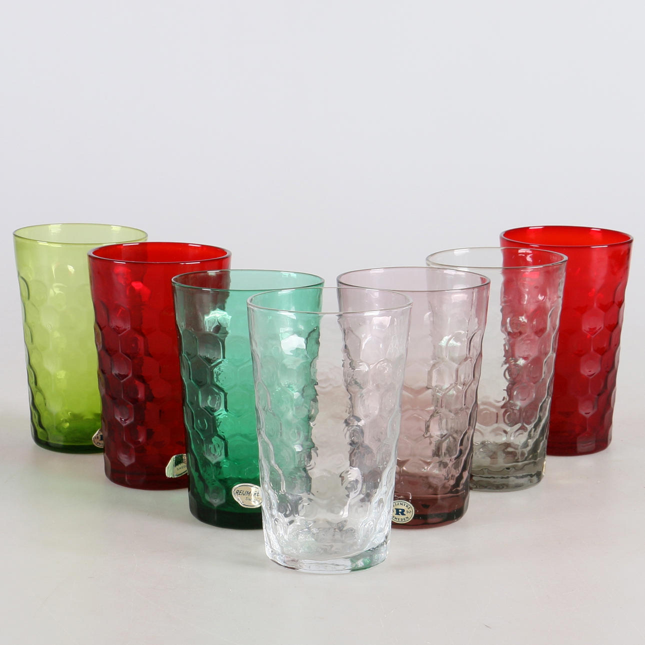 GLAS, 7 st. "Lyon", Reijmyre, 1960-tal.