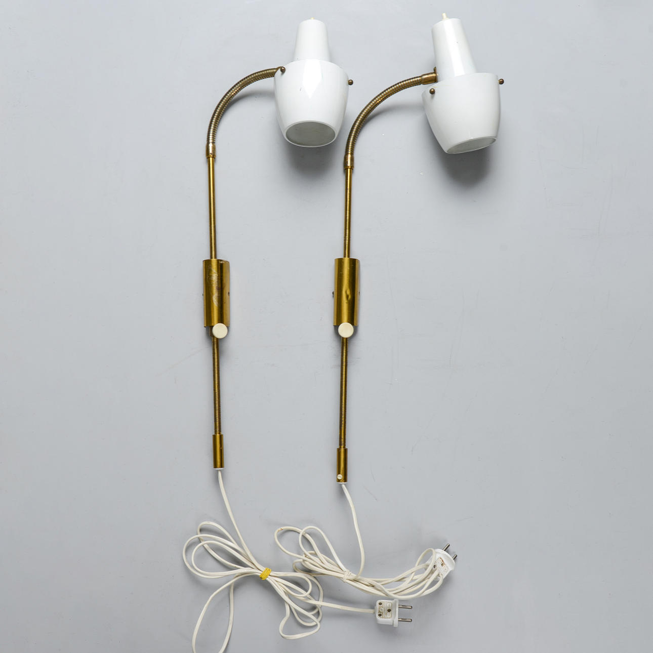 WALL LAMPS, a pair, EWÅ, 1960s/70s.