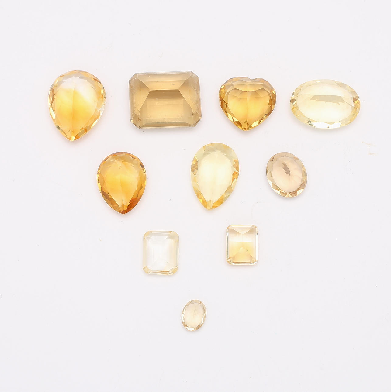 ÄDELSTENAR, 10 st. Vikt ca 88,75 ct.