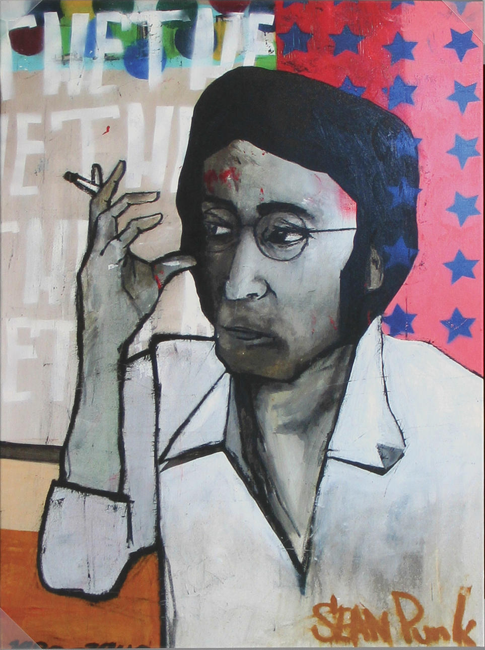 SEAN PUNK. Figurkomposition. Tryck på duk, Incado.