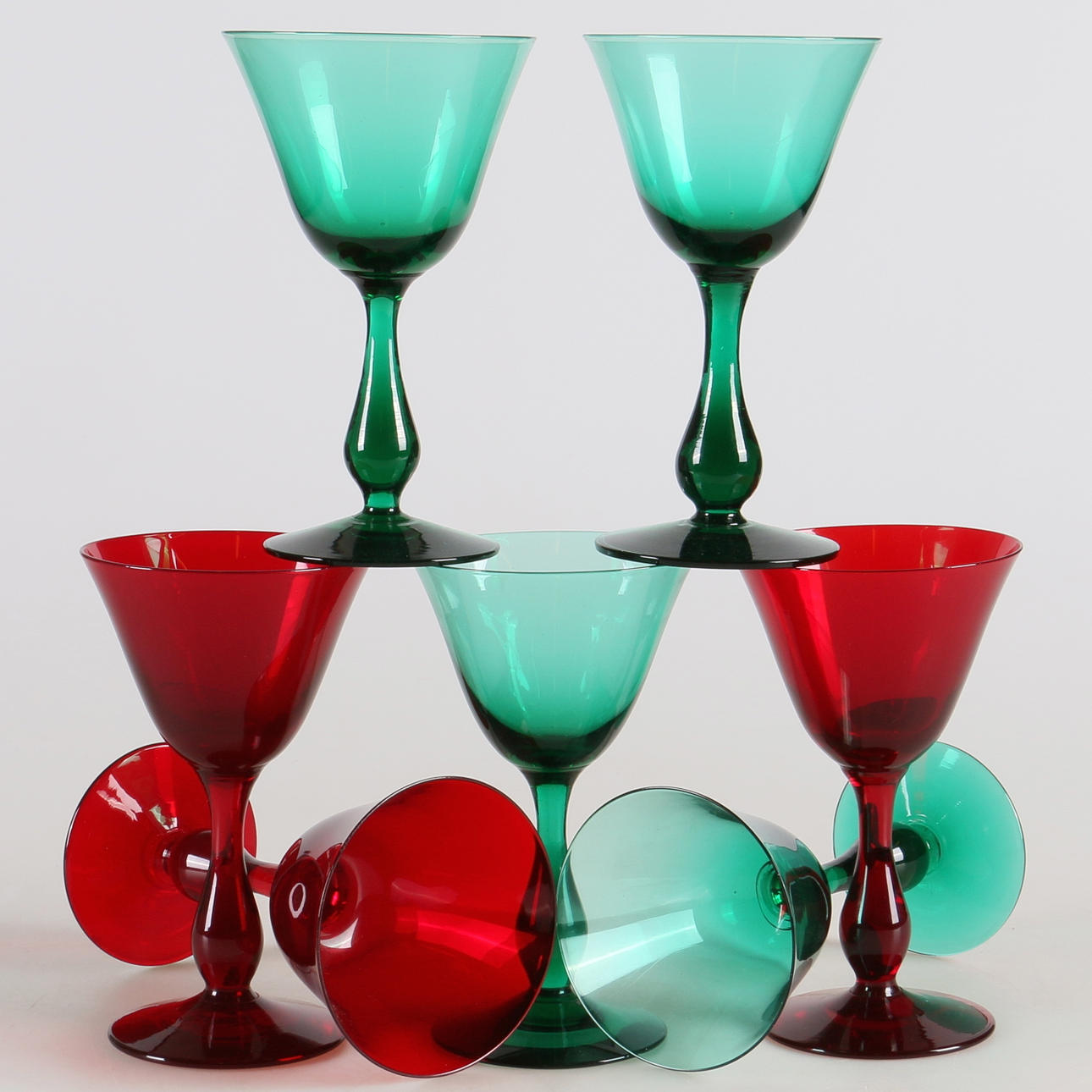 VINGLAS, 7 st. Glas, "Sven", Reijmyre, 1950/60-tal.