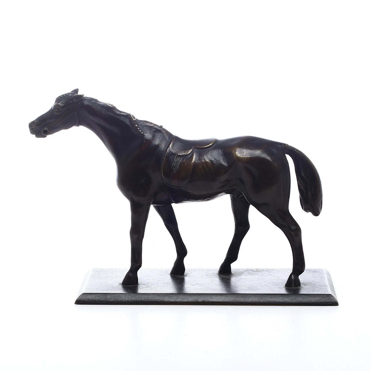 SKULPTUR, Kapplöpningshäst, kopia efter Alfred Barye, 1900-tal.