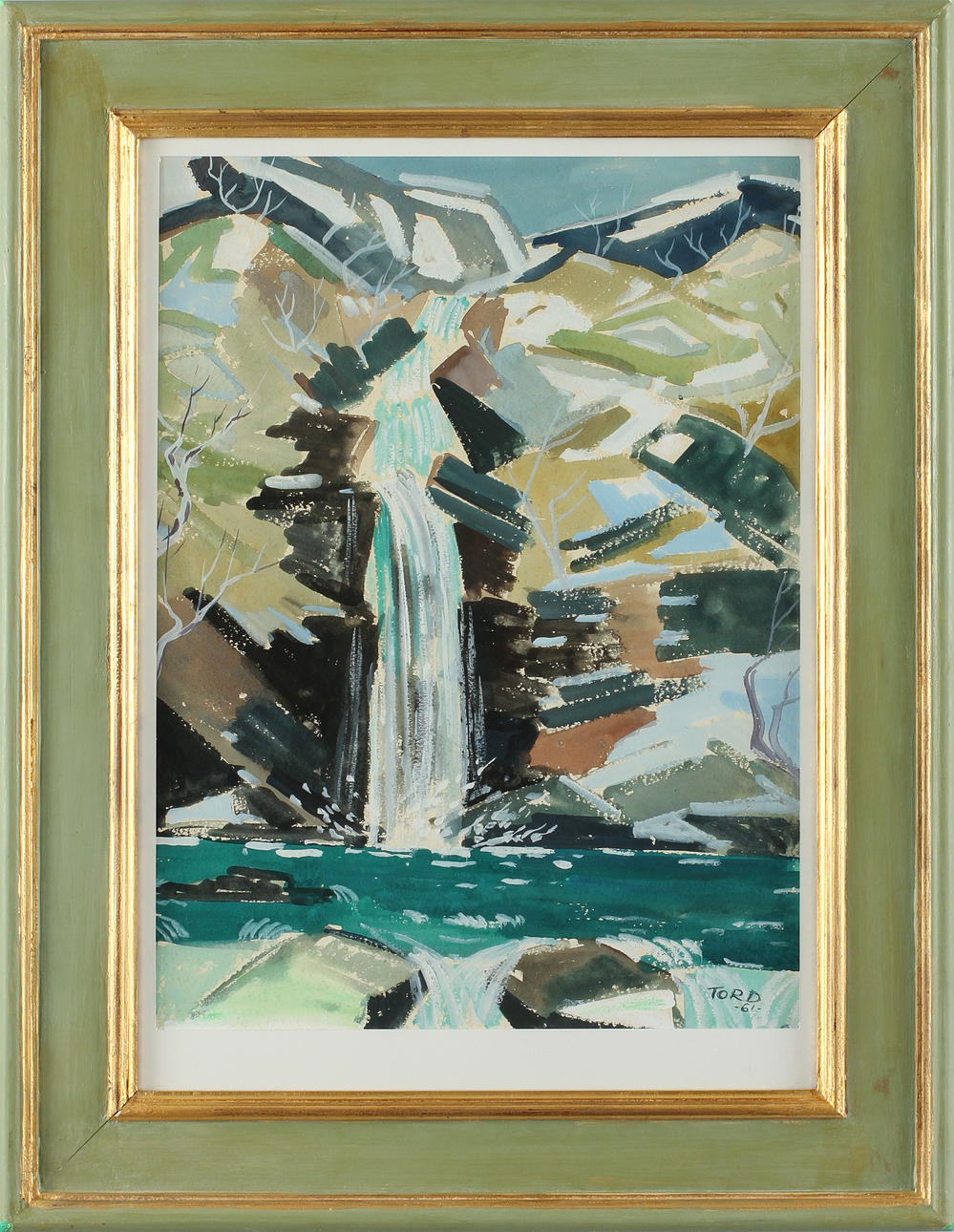 TORD LEANDER ENGSTRÖM. Blandteknik, signerad Tord-61.