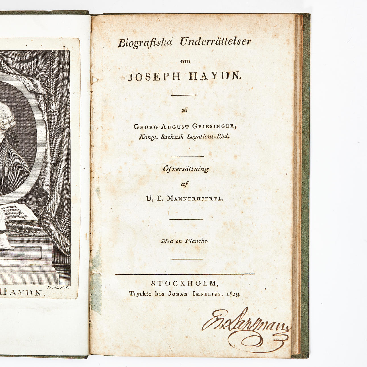 GRIESINGER OM JOSEPH HAYDN 1819.