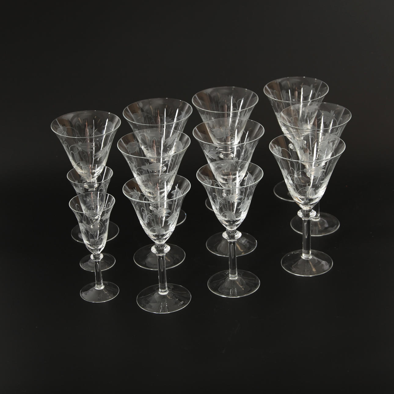 GLAS, 12 st, "Blåklocka", 1900-talets senare del.